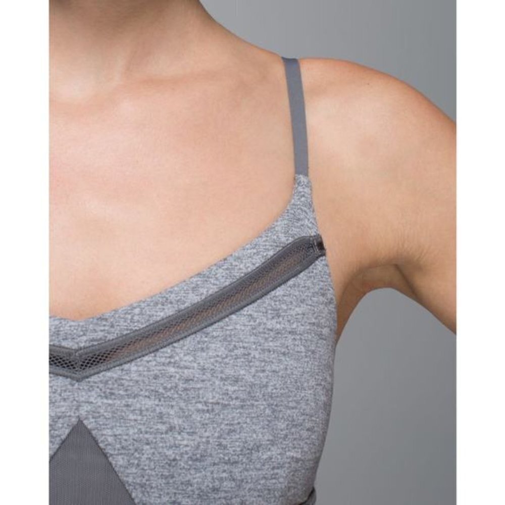 LULULEMON Just Breathe Tank Sz 6 Heathered Slate - Picture 4 of 11